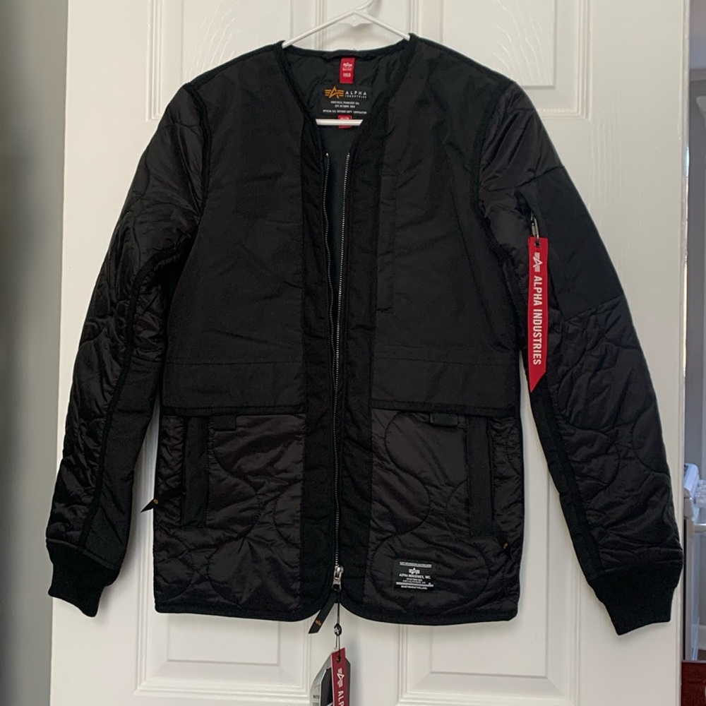 Alpha Industries Black Bomber Jacket Matte Finish